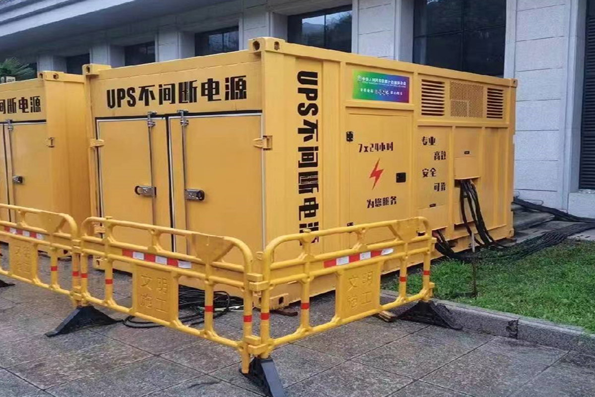 常德发电机租赁施工现场
