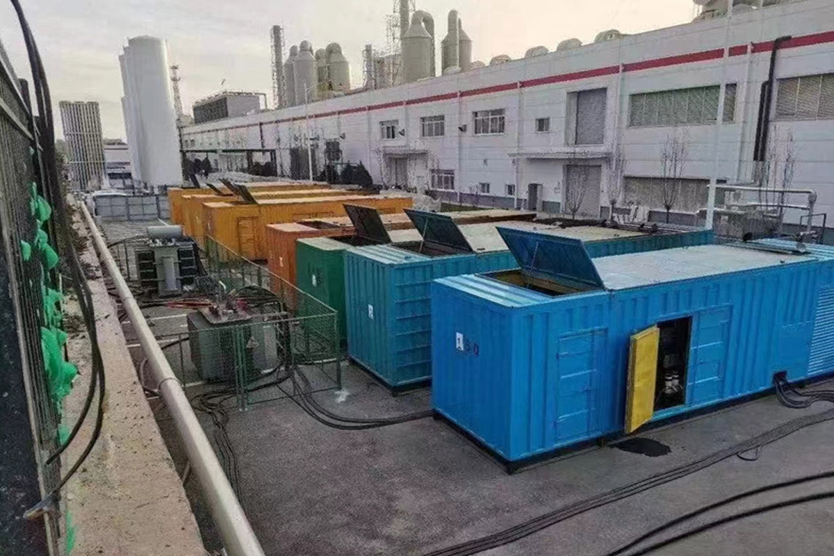 常德发电机租赁施工现场